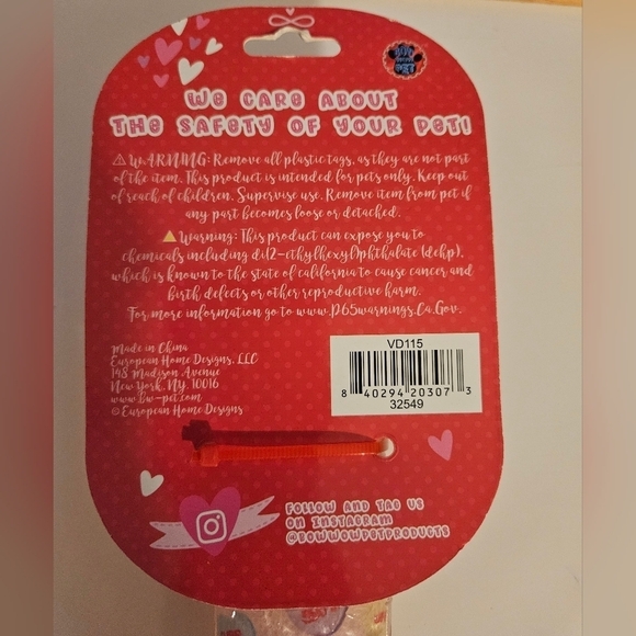 European Home Designs Squeaky Bone Dog Toy Rose Scented - Picture 14 of 16